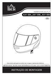 HOMCOM AA1-096 Assembly & Instruction Manual