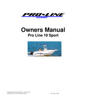 Pro-Line Boats Pro Line 19 Sport 2004 Owner's Manual