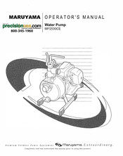 Maruyama MP2530CE Operator's Manual