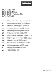 Miele professional DOS G 80 ProfiLine flex Fitting Instructions Manual