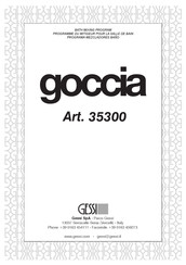 Gessi goccia 35300 Manual