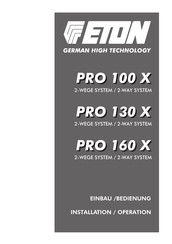 Eton PRO 160 X Installation Manual