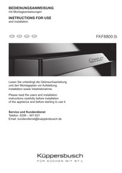 Kuppersbusch FKF8800.0i Instructions For Use And Installation