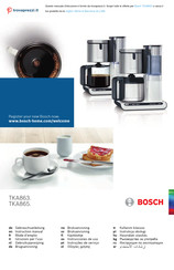 Bosch TKA865 Series Instruction Manual