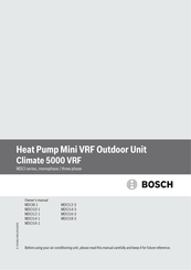 Bosch MDCI Series Owner's Manual