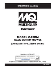 MULTIQUIP WHITEMAN CA5BM Operation Manual