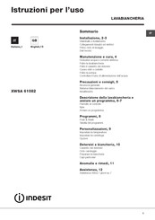 Indesit XWSA 61082 Instructions For Use Manual