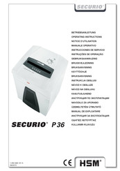 securio p36 Operating Instructions Manual
