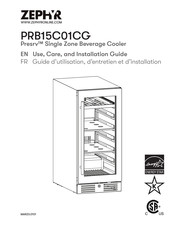 Zephyr Presrv PRB15C01CG Use, Care And Installation Manual
