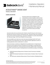 babcockdavis ACOUSTIMAX BSVY Installation, Operation And Maintenance Manual