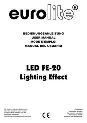 EuroLite LED FE-20 Lighting Effect User Manual