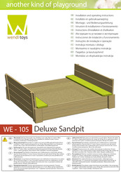 wendi toys Deluxe Sandpit WE-105 Installation And Operating Instructions Manual