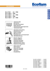 Ecoflam BLU 1000.1 LN PAB TL Manual