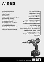 BTI A18 BS Original Instructions Manual
