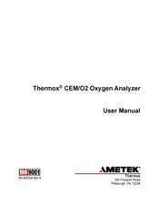 Ametek Thermox CEM/O2 User Manual