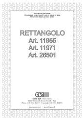 Gessi RETTANGOLO 26501 Manual