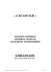 Ambassade de Bourgogne CSE 610 SLR Manual