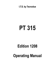 Tecnodue I.T.S PT 315 Operating Manual