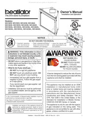 Heatilator Novus NDV42361L Owner's Manual