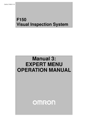 Omron F150 Operation Manual