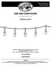 HAMPTON BAY 72003/HD Use And Care Manual