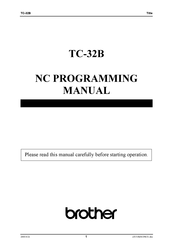 Brother TC-32B Manual
