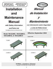 HYTROL 190-E24MCC Installation And Maintenance Manual