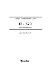 Santec TSL-570 Operation Manual