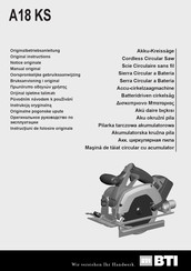 BTI A18 KS Original Instructions Manual