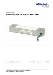 Minebea Intec PR 40/7.5 Installation Manual