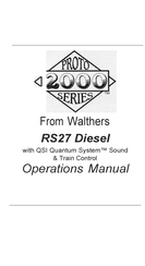 Walthers Proto 2000 Series Operation Manual