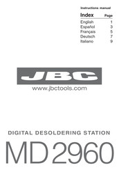 jbc MD 2960 Instruction Manual
