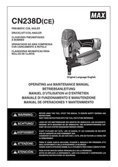 Max CN238D Operating And Maintenance Manual