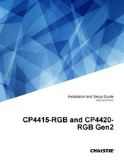 Christie CP4420-RGB Gen2 Installation And Setup Manual