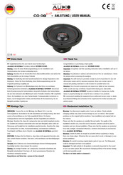 Audio System CO 08 EVO User Manual