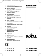 EINHELL ROYAL TMP 501-S NIRO Operating Instructions Manual