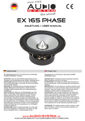 Audio System EX 165 PHASE User Manual