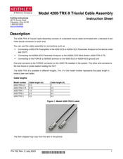 Tektronix Keithley 4200-TRX-0.75 Instruction Sheet
