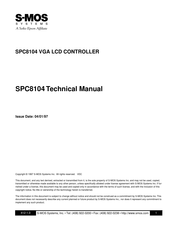 Seiko Epson S-MOS SPC8104 Technical Manua