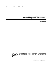 SRS Labs SIM970 Operation And Service Manual