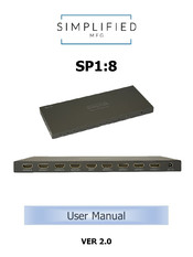 Simplified MFG SP1:8 User Manual