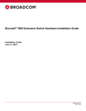 Broadcom Brocade 7850 Hardware Installation Manual
