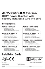 Altronix ALTV2416300ULCBM3 Installation Manual