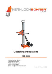 Kernlochbohrer KBS-200M Operating Instructions Manual