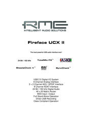 RME Audio Fireface UCX II Manual
