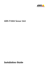 Axis F1004 Installation Manual