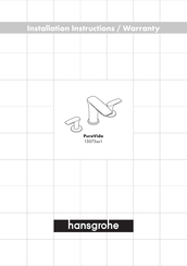 Hans Grohe PuraVida 15073401 Installation Instructions / Warranty