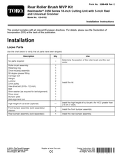 Toro 133-0152 Installation Instructions Manual