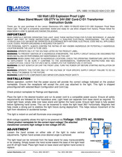 Larson Electronics EPL-16BS-1X150LED-X24I-C1D1-200 Instruction Manual