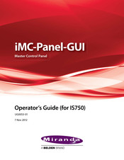 Miranda IS750 Operator's Manual